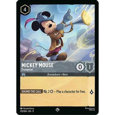 Mickey Mouse - Trumpeter (172/204) - Fabled Cold Foil