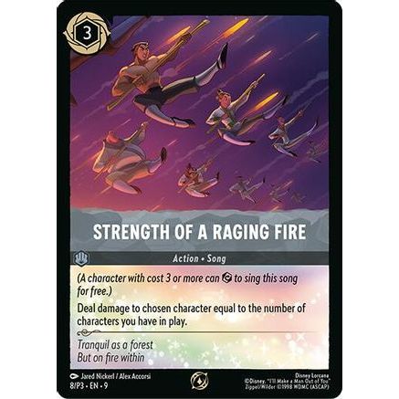 Strength of a Raging Fire (8/P3) - Disney Lorcana Promo Cards Cold Foil