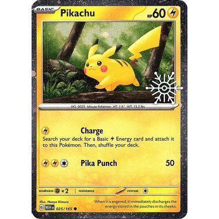 Pikachu - 025/165 (Holiday Calendar) 25 - Miscellaneous Cards & Products Holofoil
