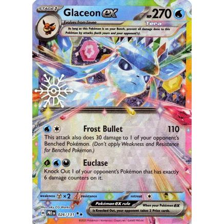 Glaceon ex - 026/131 (Holiday Calendar) 26 - SV Prismatic Evolutions Holofoil