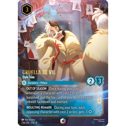 Cruella De Vil - Style Icon (Enchanted) (236/204) - Fabled Holofoil