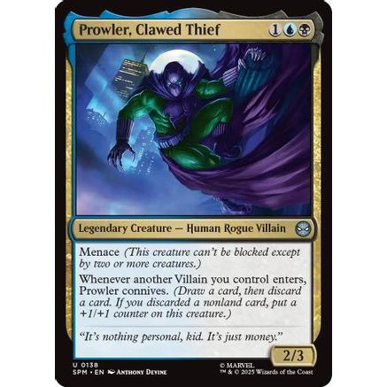 Prowler, Clawed Thief (SPM-138) - Marvel's Spider-Man