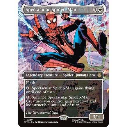 Spectacular Spider-Man (0239) (Borderless) (Textured Foil) (SPM-239) - Marvel's Spider-Man Foil