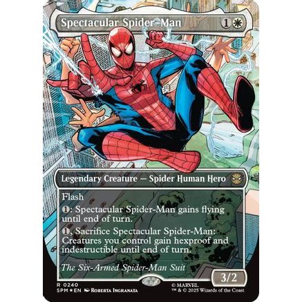 Spectacular Spider-Man (0240) (Borderless) (Textured Foil) (SPM-240) - Marvel's Spider-Man Foil