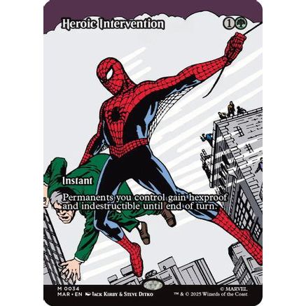 Heroic Intervention (Borderless) (MAR-034) - Marvel Eternal-Legal Foil
