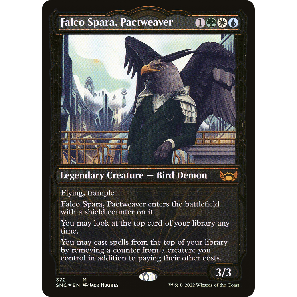 Falco Spara, Pactweaver (Gilded Foil) (SNC-372) - Streets of New Capenna: (Showcase) Foil
