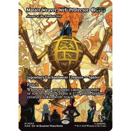 Master Weaver, Web Protector - Arasta of the Endless Web (Borderless) (MAR-032) - Marvel Eternal-Legal Foil