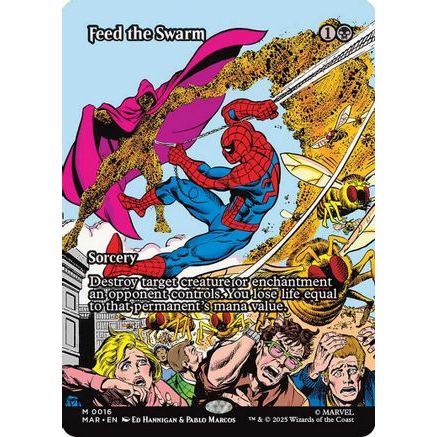 Feed the Swarm (Borderless) (MAR-016) - Marvel Eternal-Legal Foil