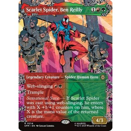 Scarlet Spider, Ben Reilly (Borderless) (SPM-214) - Marvel's Spider-Man Foil