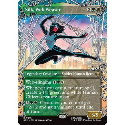 Silk, Web Weaver (Borderless) (SPM-215) - Marvel's Spider-Man