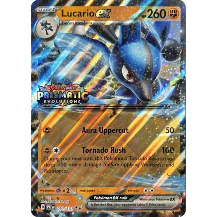 Lucario ex (Prismatic Evolutions Stamp) 51 - Miscellaneous Cards & Products Holofoil