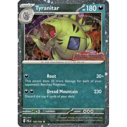 Tyranitar (Paldea Evolved Stamp) 135 - Miscellaneous Cards & Products Holofoil