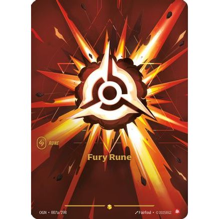 Fury Rune (Alternate Art) (007a/298) - Origins Foil