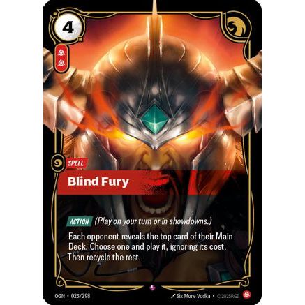 Blind Fury (025/298) - Origins Foil