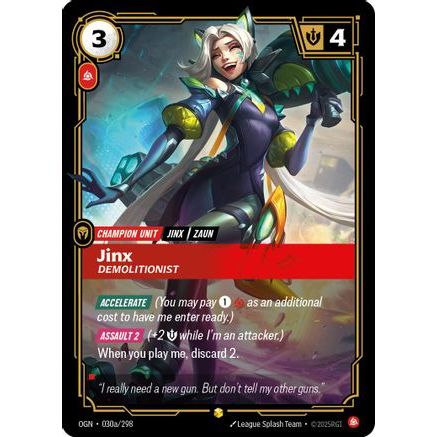 Jinx - Demolitionist (Alternate Art) (030a/298) - Origins Foil