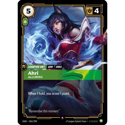 Ahri - Alluring (066/298) - Origins Foil