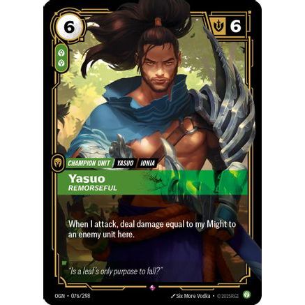 Yasuo - Remorseful (076/298) - Origins Foil