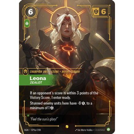 Leona - Zealot (Alternate Art) (079a/298) - Origins Foil