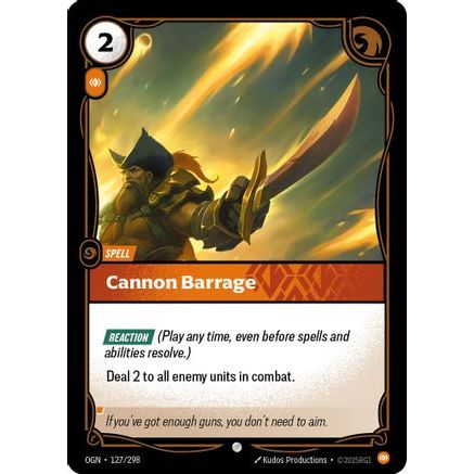 Cannon Barrage (127/298) - Origins Foil