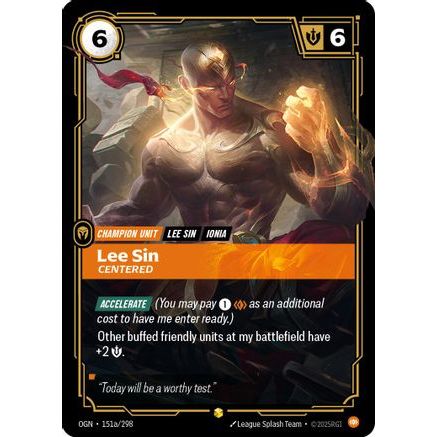 Lee Sin - Centered (Alternate Art) (151a/298) - Origins Foil
