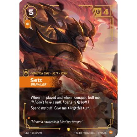 Sett - Brawler (Alternate Art) (164a/298) - Origins Foil