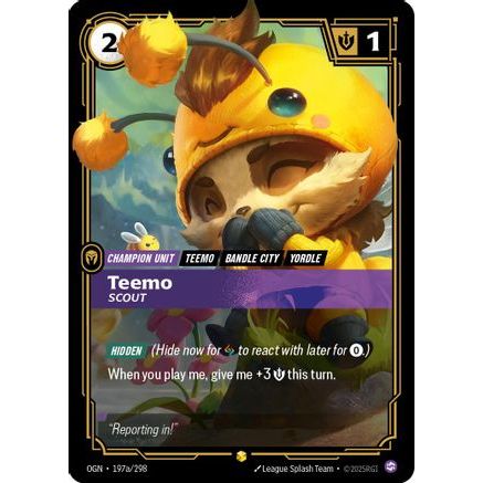 Teemo - Scout (Alternate Art) (197a/298) - Origins Foil