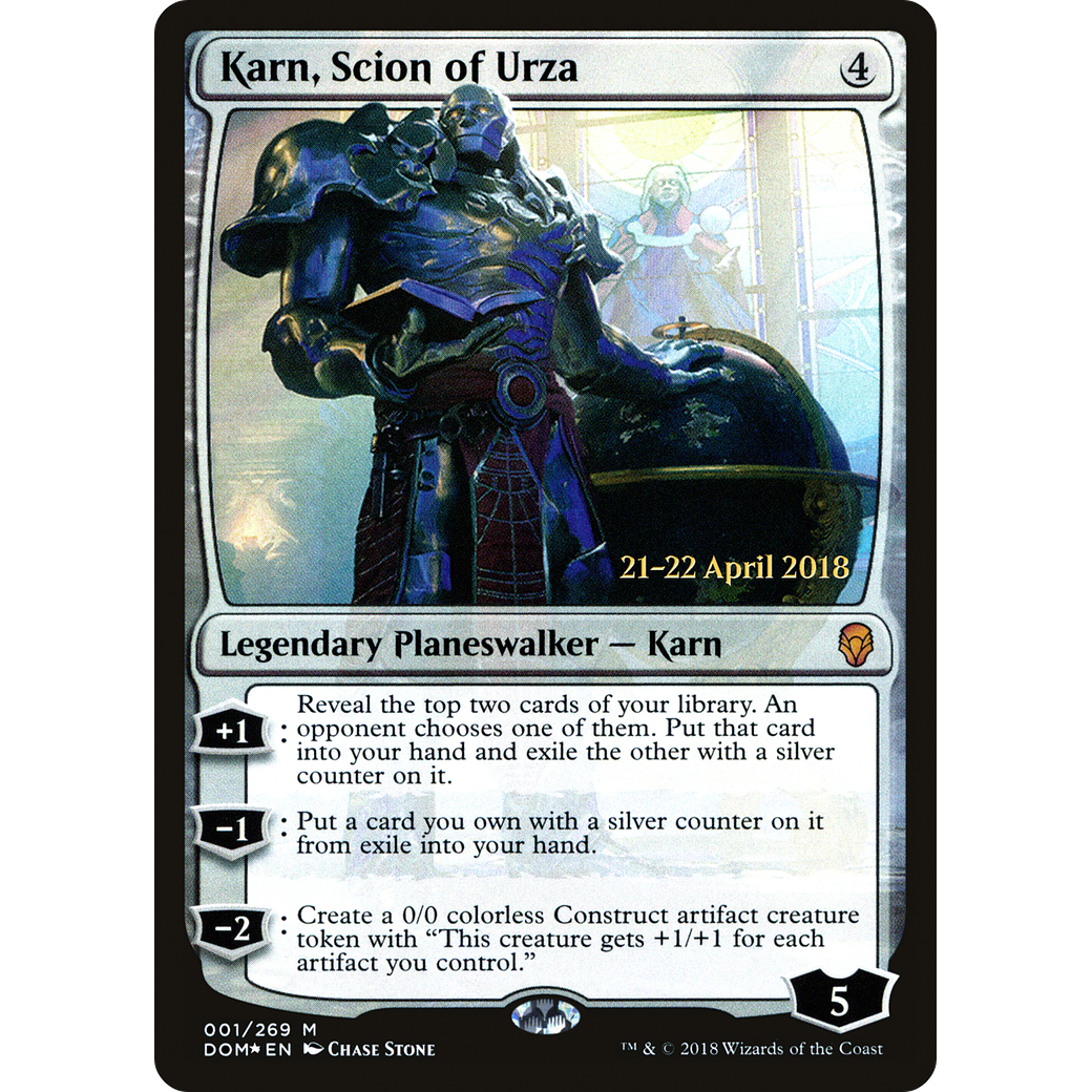 Karn, Scion of Urza (PRE-001) - Dominaria Promos Foil
