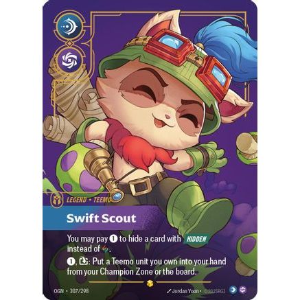Teemo - Swift Scout (Showcase) (307/298) - Origins Foil