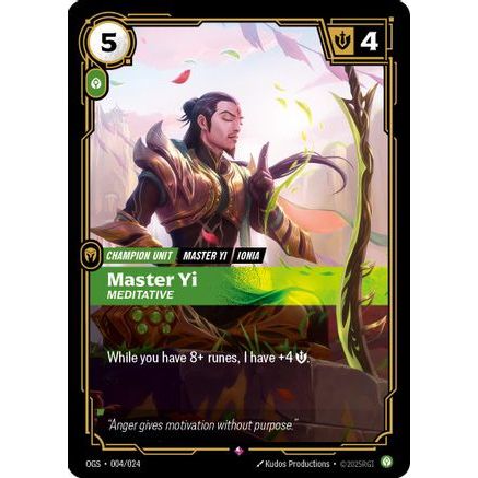 Master Yi - Meditative (004/024) - Origins Proving Grounds