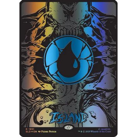 Island (1951) (Raised Foil) (SLD-1951) - Secret Lair Drop Series Foil