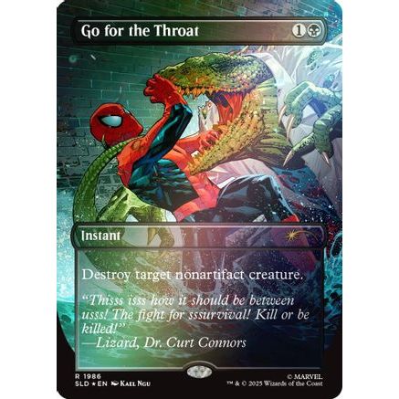 Go for the Throat (Rainbow Foil) (SLD-1986) - Secret Lair Drop Series Foil