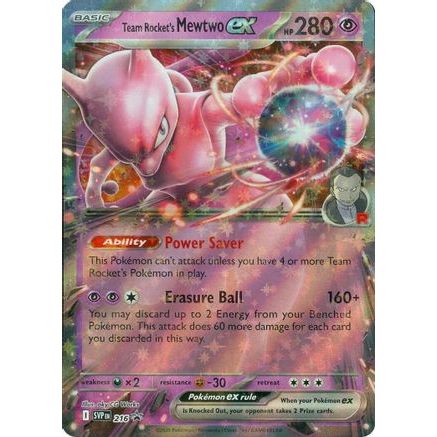 Team Rocket's Mewtwo ex - 216 216 - SV Scarlet & Violet Promo Cards Holofoil