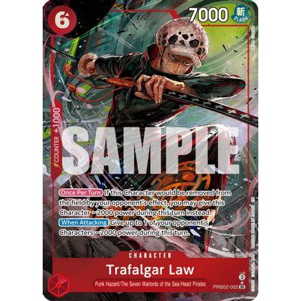 Trafalgar Law - PRB02-002 (Alternate Art) (PRB02-002) - Premium Booster -The Best- Vol. 2 Foil