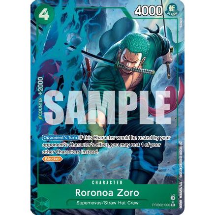 Roronoa Zoro - PRB02-006 (Alternate Art) (PRB02-006) - Premium Booster -The Best- Vol. 2 Foil