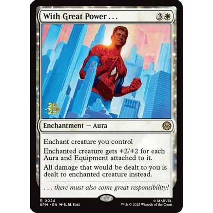 With Great Power . . . (PRE-024) - Prerelease Cards Foil