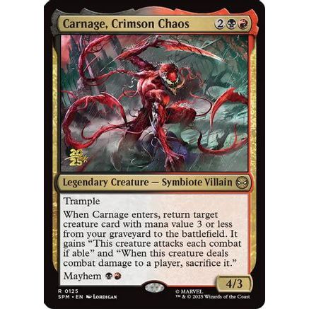 Carnage, Crimson Chaos (PRE-125) - Prerelease Cards Foil