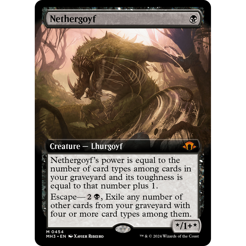 Nethergoyf (MH3-454) - Modern Horizons 3: (Extended Art) Foil