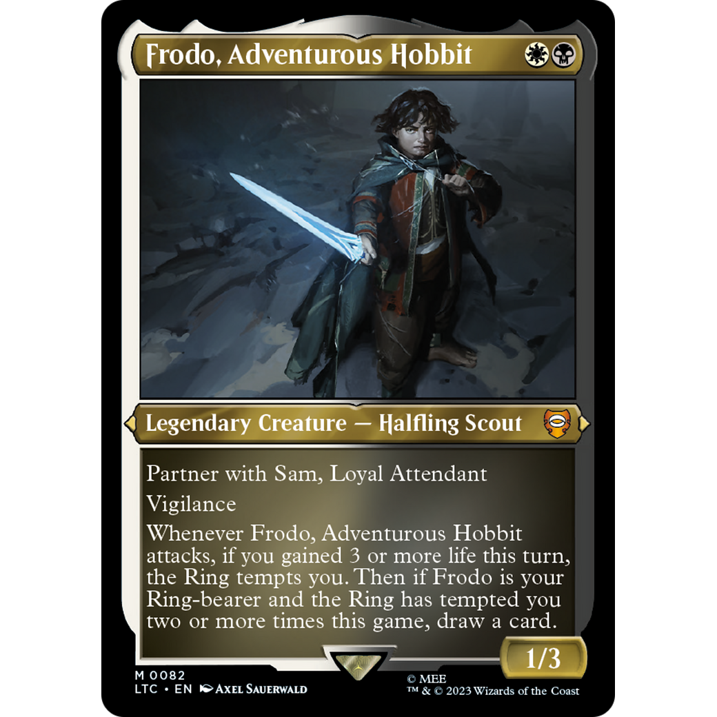 Frodo, Adventurous Hobbit (LTC-082) - Tales of Middle-earth Commander Etched Foil