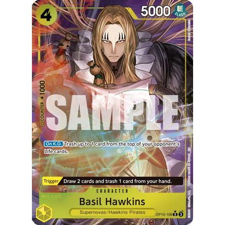 Basil Hawkins - OP10-109 (Alternate Art) (OP10-109) - Premium Booster -The Best- Vol. 2 Foil