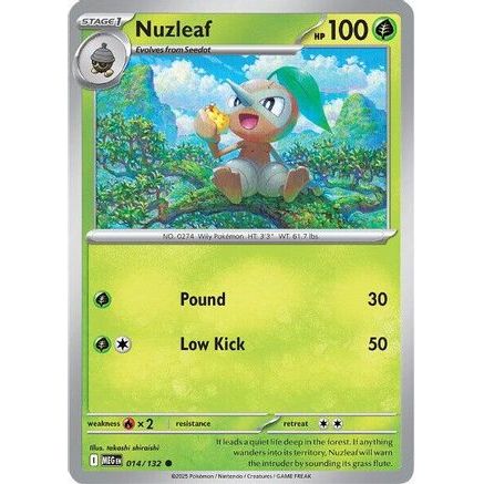 Nuzleaf 14 - ME01 Mega Evolution Reverse Holofoil