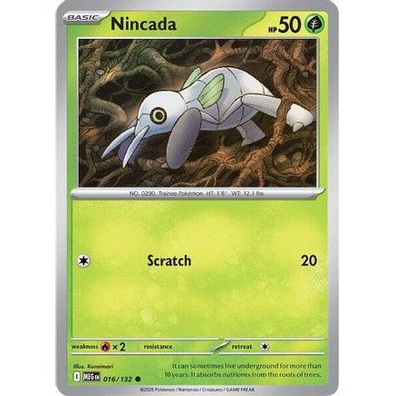 Nincada 16 - ME01 Mega Evolution Reverse Holofoil