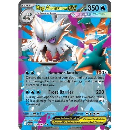 Mega Abomasnow ex - 036/132 36 - ME01 Mega Evolution Holofoil