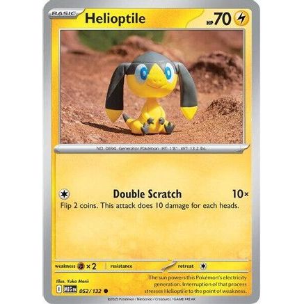 Helioptile - 052/132 52 - ME01 Mega Evolution Reverse Holofoil