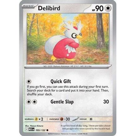Delibird - 105/132 105 - ME01 Mega Evolution Reverse Holofoil