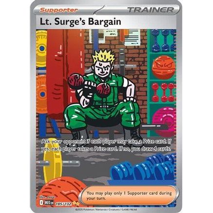 Lt. Surge's Bargain - 185/132 185 - ME01 Mega Evolution Holofoil