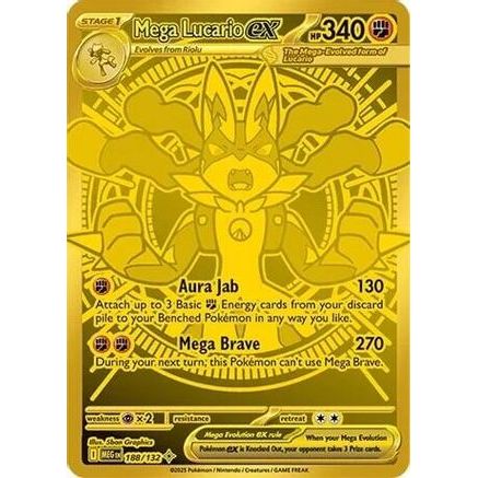 Mega Lucario ex - 188/132 188 - ME01 Mega Evolution Holofoil