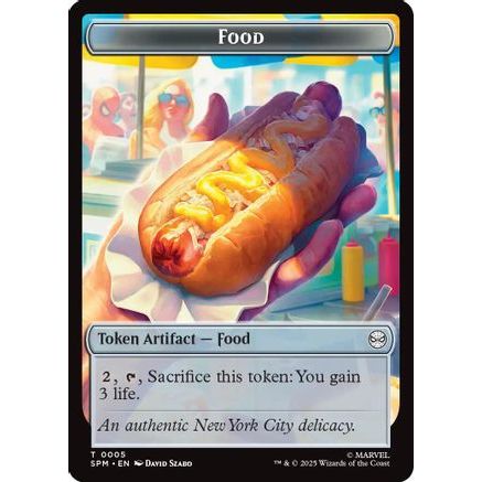Food // Robot Double-Sided Token (SPM-5 // 6) - Marvel's Spider-Man Foil