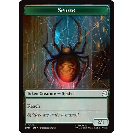 Spider // Treasure Double-Sided Token (SPM-3 // 7) - Marvel's Spider-Man