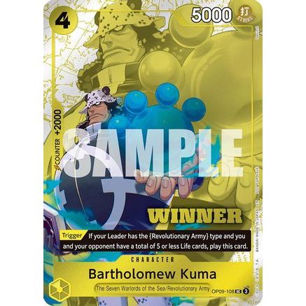 Bartholomew Kuma (Winner Pack 2025 Vol. 4) (OP09-108) - One Piece Promotion Cards Foil