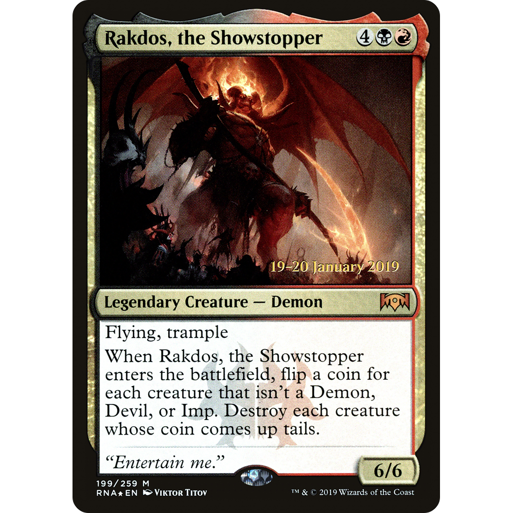 Rakdos, the Showstopper (PRE-199) - Ravnica Allegiance Promos Foil